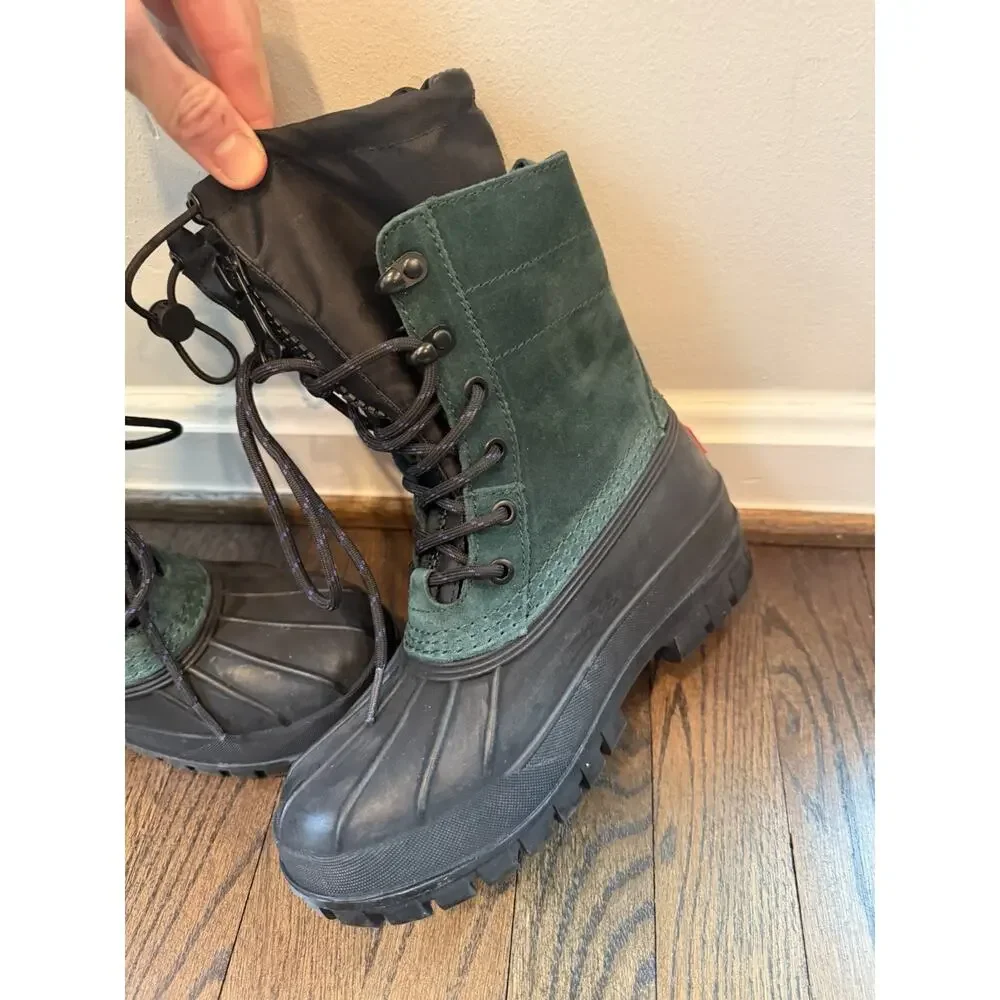 Hunter Skylar Waterproof Boot Green/black Women's Sz 7 $225